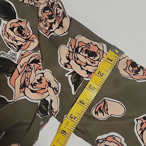 Love Moschino Floral Rose Long Sleeve Button Down Shirt - Picture 11 of 12